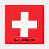 Vlag van Zwitserland Magneet (Voorkant)