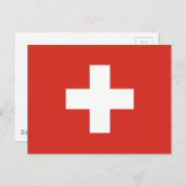 Vlag van Zwitserland Nationale vlag der Schweiz Briefkaart (Voorkant / Achterkant)