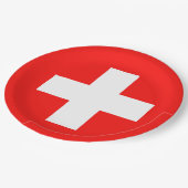 Vlag van Zwitserland Papieren Bordje (Gekanteld)