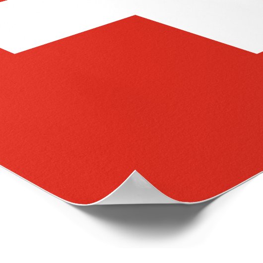 Vlag van Zwitserland Poster (Hoek)