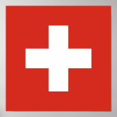 Vlag van Zwitserland Poster (Voorkant)