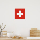 Vlag van Zwitserland Poster (Keuken)