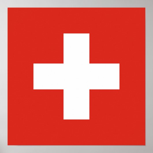 Vlag van Zwitserland Poster (Voorkant)