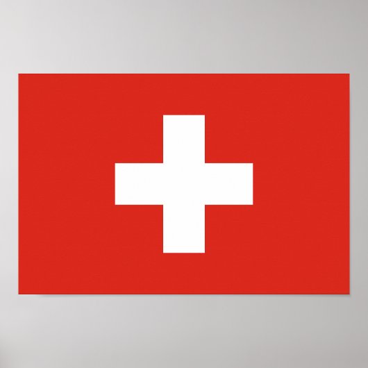 Vlag van Zwitserland Poster (Voorkant)