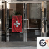 Vlag van Zwitserland Raamsticker (Kantoordeur)