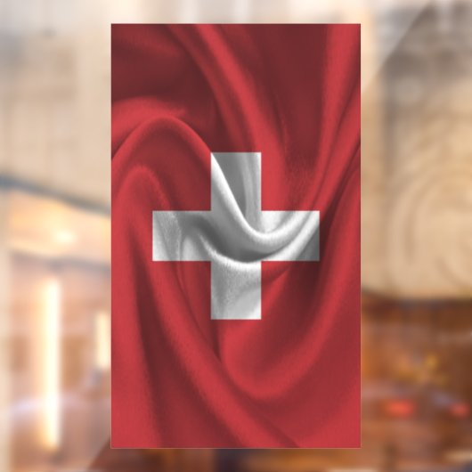 Vlag van Zwitserland Raamsticker (Vel 2)