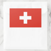 Vlag van Zwitserland Rechthoekige Sticker (Tas)