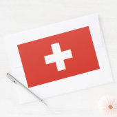 Vlag van Zwitserland Rechthoekige Sticker (Envelop)