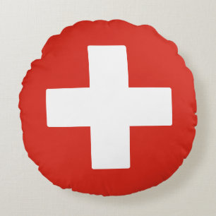 Vlag van Zwitserland Rond Kussen
