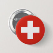 Vlag van Zwitserland Ronde Button 5,7 Cm (Voorkant /achterkant)