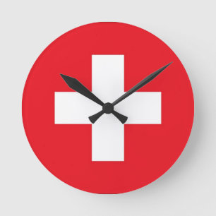 Vlag van Zwitserland Ronde Klok