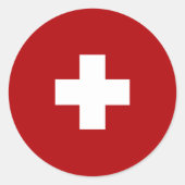 Vlag van Zwitserland Ronde Sticker
