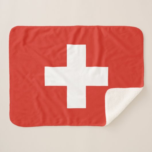 Vlag van Zwitserland Sherpa Deken (Voorkant (horizontaal))