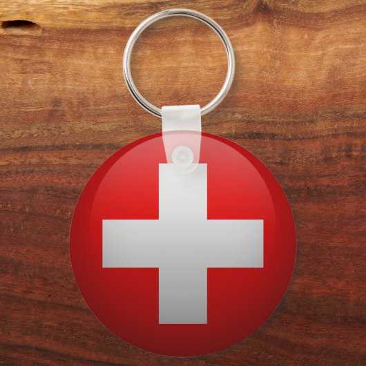 Vlag van Zwitserland Sleutelhanger (Voorkant)
