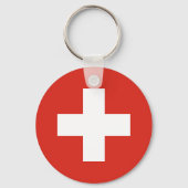 Vlag van Zwitserland Sleutelhanger (Achterkant)