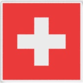 Vlag van Zwitserland Sticker (Voorkant)