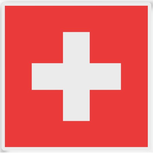 Vlag van Zwitserland Sticker (Voorkant)