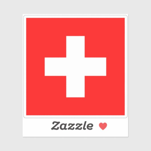 Vlag van Zwitserland Sticker (Vel)