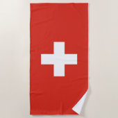 Vlag van Zwitserland Strandlaken (Voorkant)