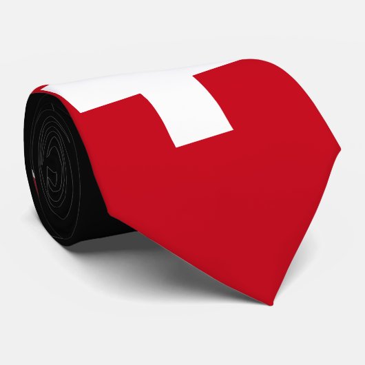 Vlag van Zwitserland Stropdas (Opgerold)