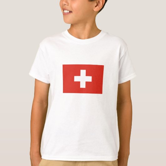 Vlag van Zwitserland T-shirt (Voorkant)
