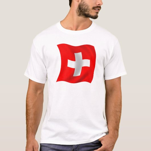 Vlag van Zwitserland T-shirt (Voorkant)