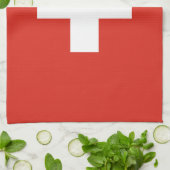 Vlag van Zwitserland Theedoek (Gevouwen)