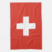 Vlag van Zwitserland Theedoek (Verticaal)