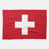 Vlag van Zwitserland Theedoek (Horizontaal)