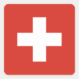 Vlag van Zwitserland Vierkante Sticker