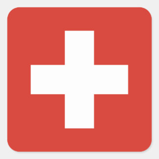 Vlag van Zwitserland Vierkante Sticker
