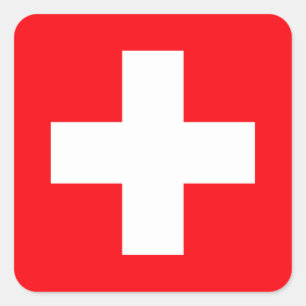 Vlag van Zwitserland Vierkante Sticker