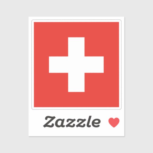 Vlag van Zwitserland vinyl Sticker (Vel)