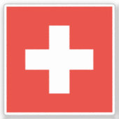 Vlag van Zwitserland vinyl Sticker (Voorkant)