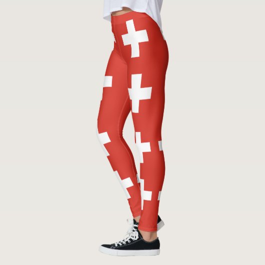 vlag van Zwitserland — wit kruisje Leggings (Links)