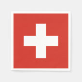 vlag van Zwitserland — wit kruisje Servetten (Voorkant)