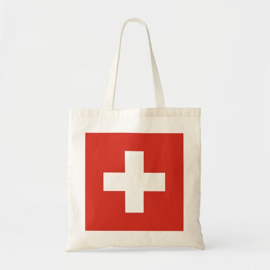 vlag van Zwitserland — wit kruisje Tote Bag (Voorkant)