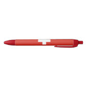 Vlag van Zwitserland Zwarte Inkt Pen (Bodem)