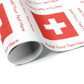 Vlag van Zwitserland Zwitserse Pride Cadeaupapier (Rol Hoek)