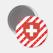 vlag van Zwitserse strepen Magneet (Voorkant / Achterkant)