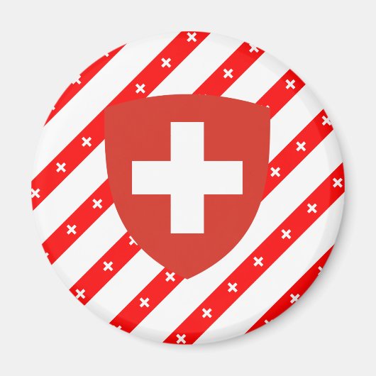 vlag van Zwitserse strepen Magneet (Voorkant)