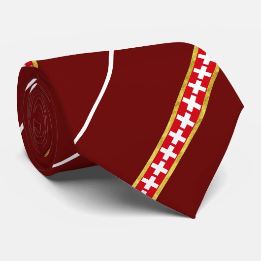 vlag van Zwitserse strepen Stropdas (Opgerold)