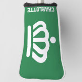 Vlag (variant) van Charlotte, NC Golfheadcover (Draai 90)