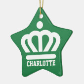 Vlag (variant) van Charlotte, NC Keramisch Ornament (Links)