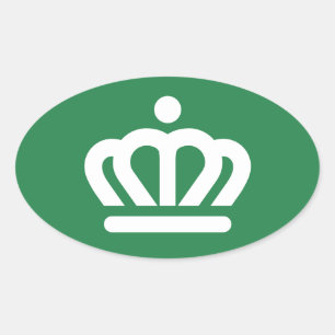 Vlag (variant) van Charlotte, NC Ovale Sticker