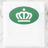 Vlag (variant) van Charlotte, NC Ovale Sticker (Tas)