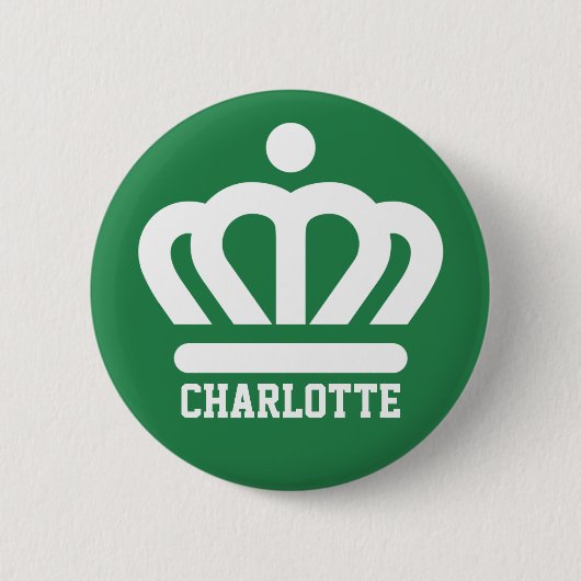 Vlag (variant) van Charlotte, NC Ronde Button 5,7 Cm (Voorkant)