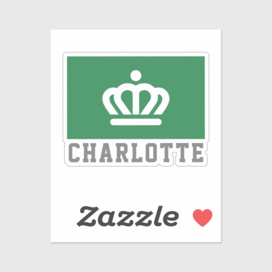 Vlag (variant) van Charlotte, NC Sticker (Vel)