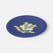 Vlag verbindingsstaat papieren bordje (Gekanteld)