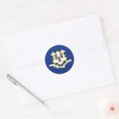 Vlag verbindingsstaat ronde sticker (Envelop)
